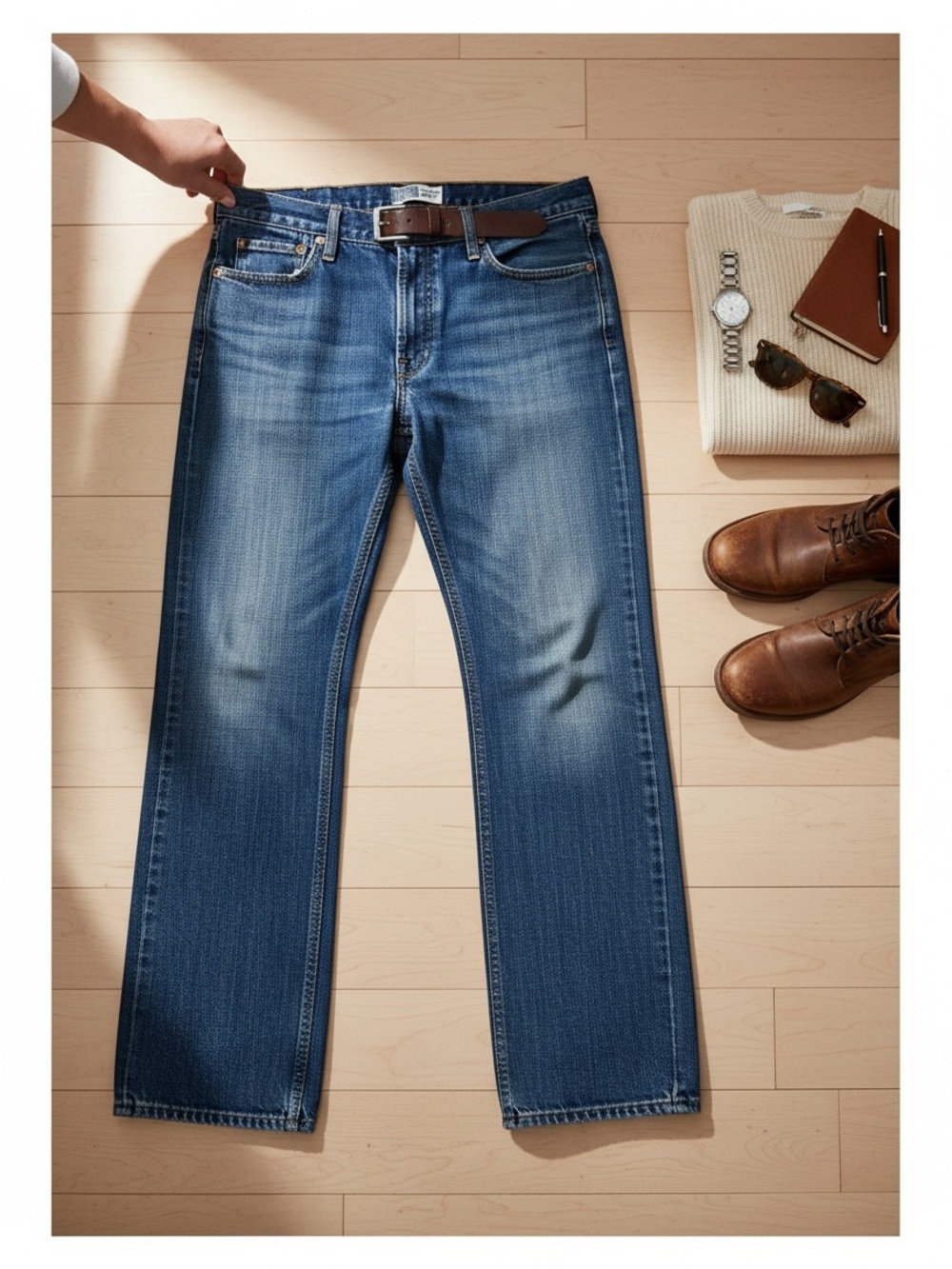 Levi's Signature Womens Straight‎ Leg Jeans High Rise Med Wash Denim Sz 36 x 34